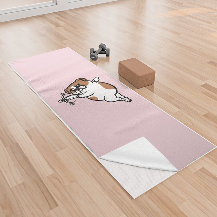 English Bulldog Cupid Yoga Towel