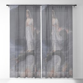 Guanyin Riding a Dragon Sheer Curtain