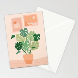 Monstera plant + Wall inspo Stationery Card