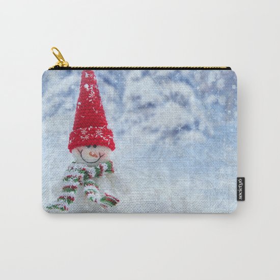 Red Cute Snowman frozen freeze Carry-All Pouch
