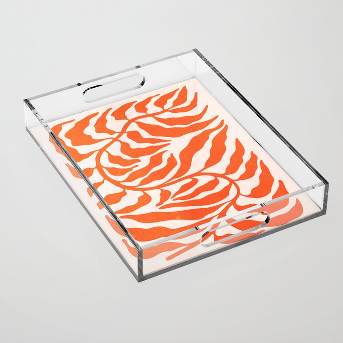 Funky Fern: Orange Peach Edition Acrylic Tray