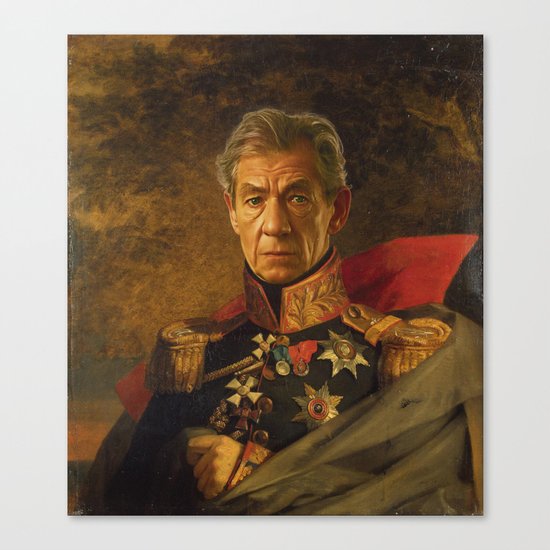 Sir Ian McKellen - replaceface Canvas Print