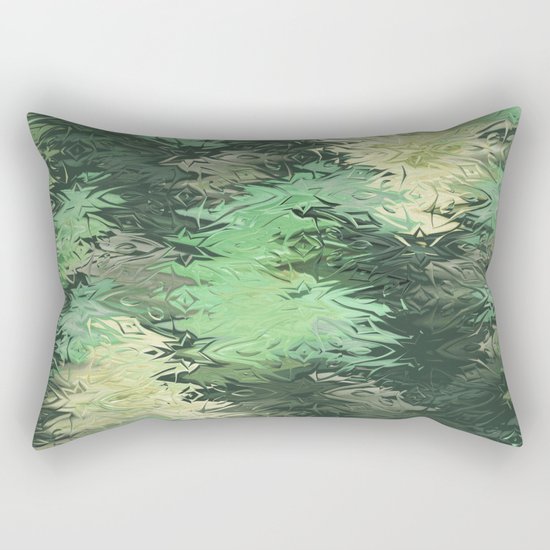 Green Illusions Rectangular Pillow