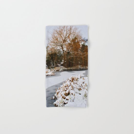 The Old Mill Stream in Winter Hand & Bath Towel
