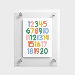 Numbers Poster - Colorful 123 Nursery Prints Floating Acrylic Print