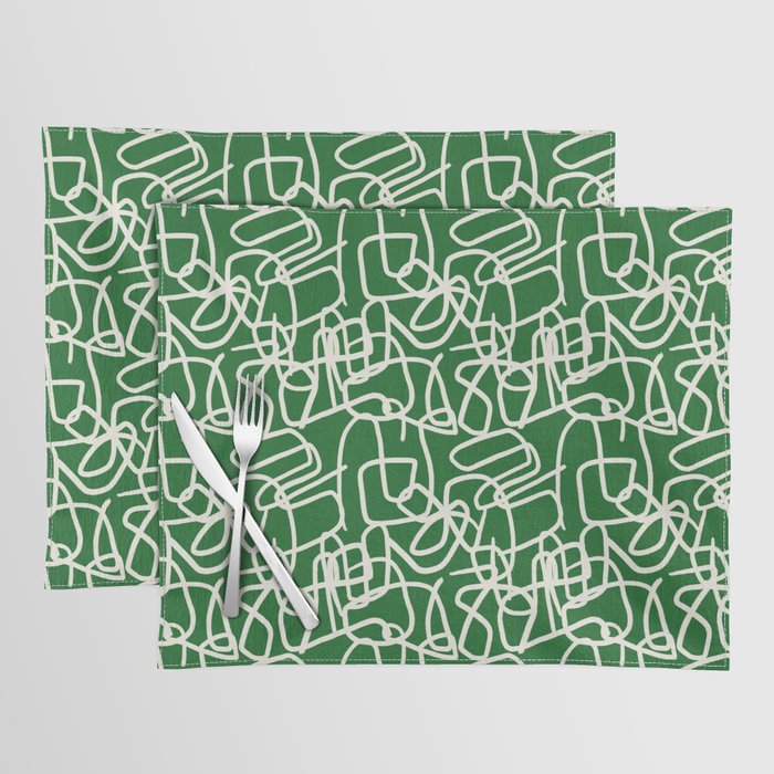 Ribbons Green Placemat