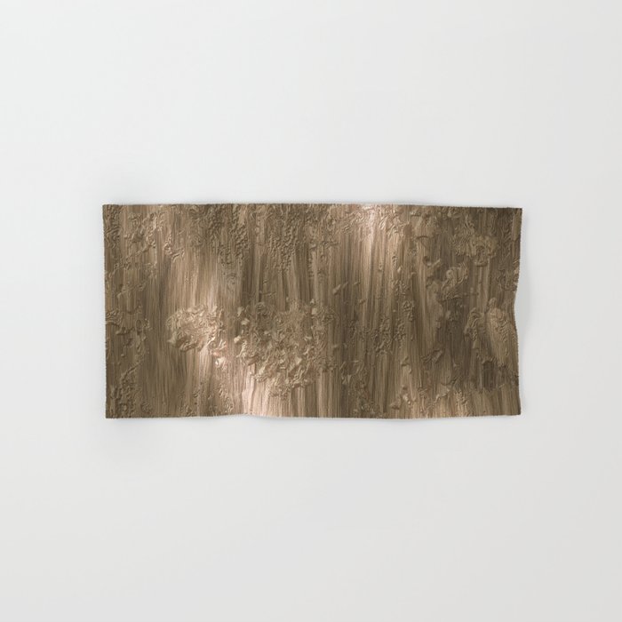 Light brown engraved wood Hand & Bath Towel