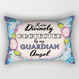 I am Divinely Protected by my Guardian Angel - Affirmation Rectangular Pillow