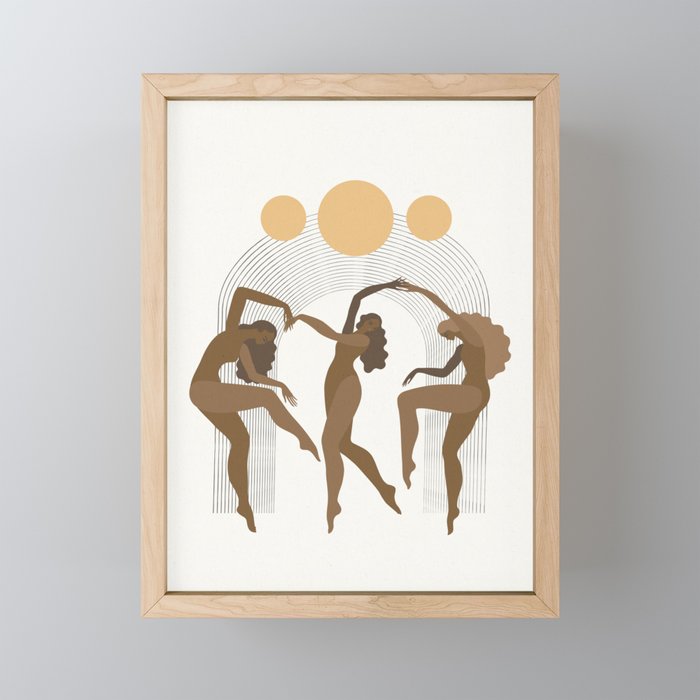 sun dance Framed Mini Art Print