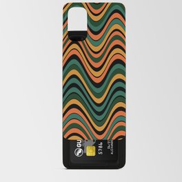 Wavy Orange Gold Green Lined Urban Pattern Android Card Case
