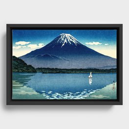 Tsuchiya Koitsu - Mount Fuji and Shoji Lake - Japanese Vintage Woodblock Ukiyo-E Framed Canvas