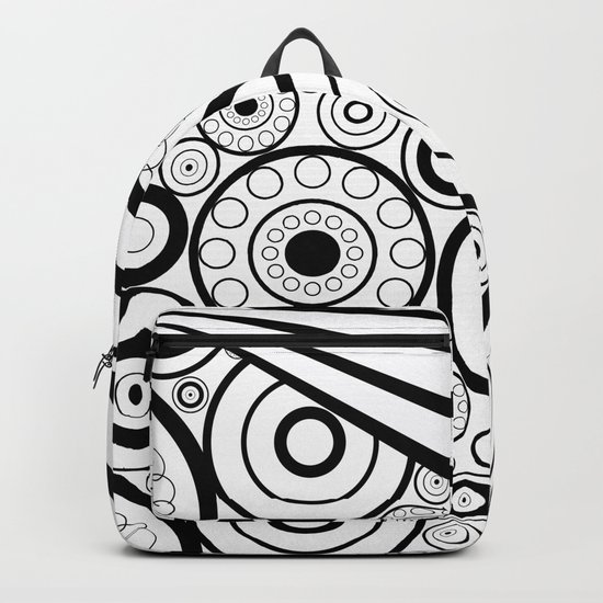 Abstract black and white pattern. Backpack