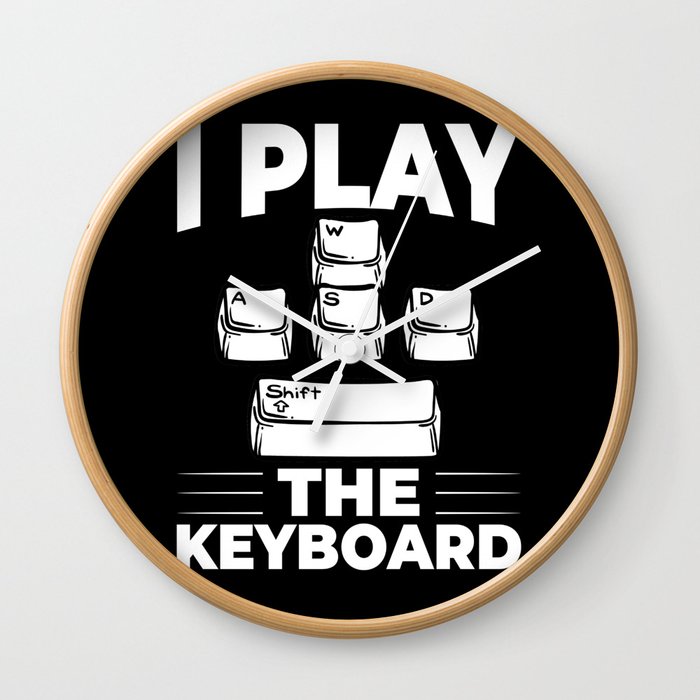 WASD Gaming Keyboard Keycap Player Wall Clock