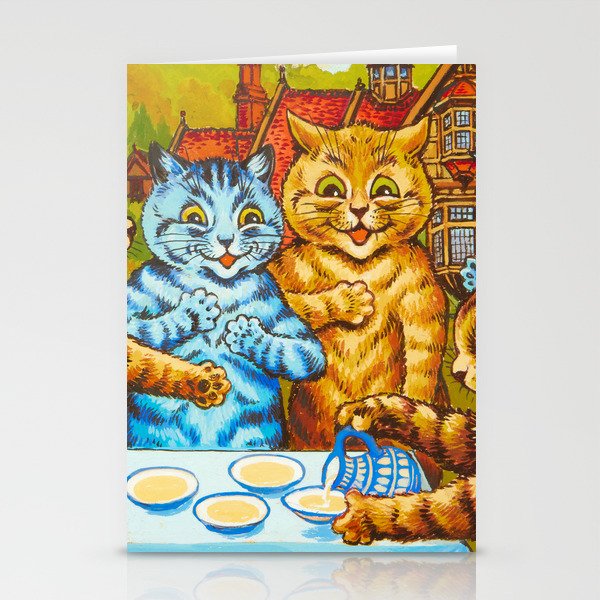 Cats Tea Party by Louis Wain Stationery Cards