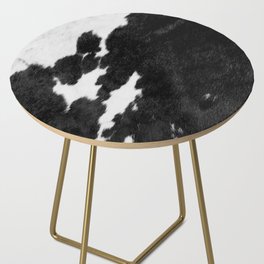 Black and White Faux Animal Fur (xii 2021) Side Table
