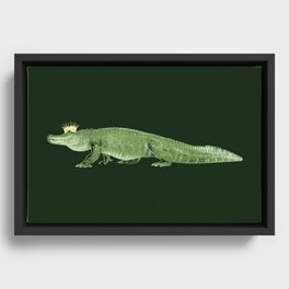 King Alligator Framed Canvas