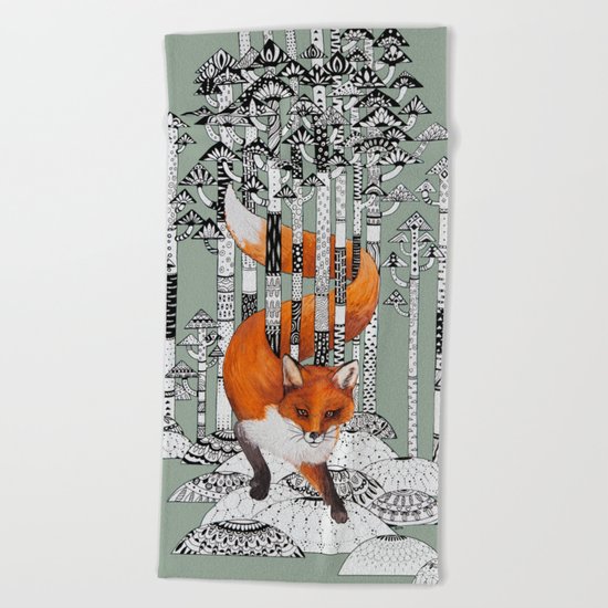 Fox Forest Beach Towel