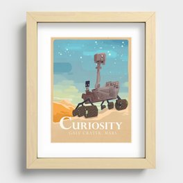 Curiosity : Gale Crater, Mars Recessed Framed Print