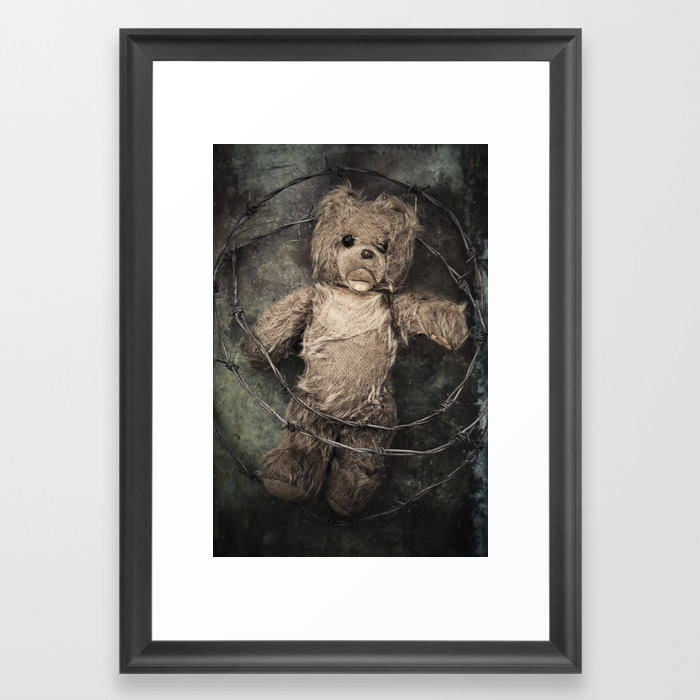 teddy bear framed art