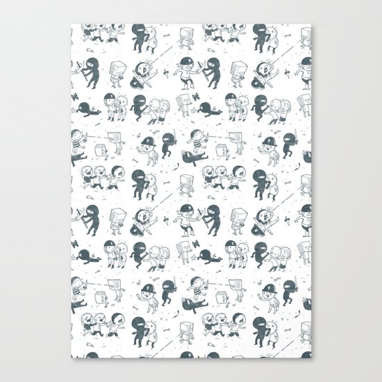 Pop Culture Clash Canvas Print