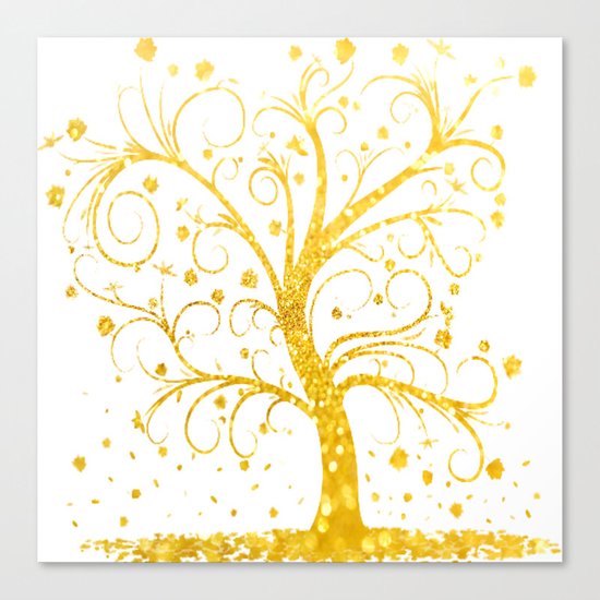 Gold Tree Canvas Print