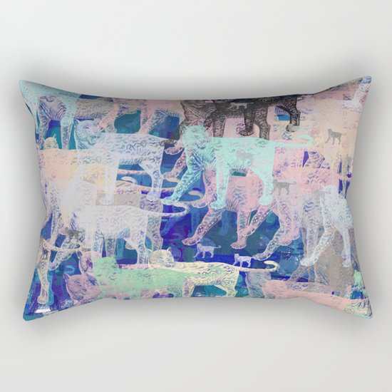 Instinctive Kittens Abstract Rectangular Pillow