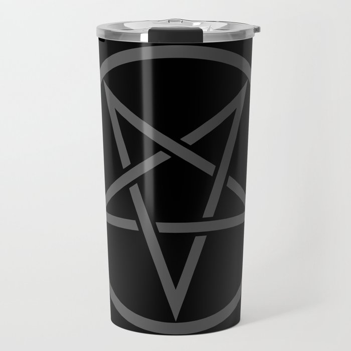 Satanic Pentagram (gray matter edit) Travel Mug