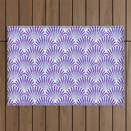 Purple Shell Art Deco Pattern Outdoor Rug