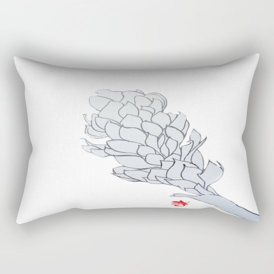 Alpinia purpurata – Red Ginger Flower, Nature in Bogota, Colombia Rectangular Pillow