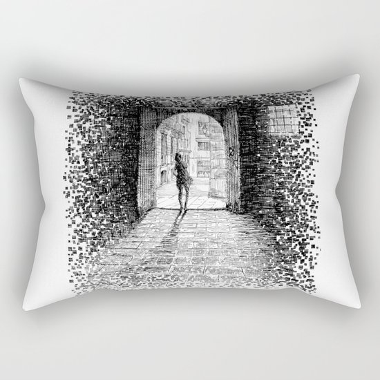 Light - Black ink Rectangular Pillow