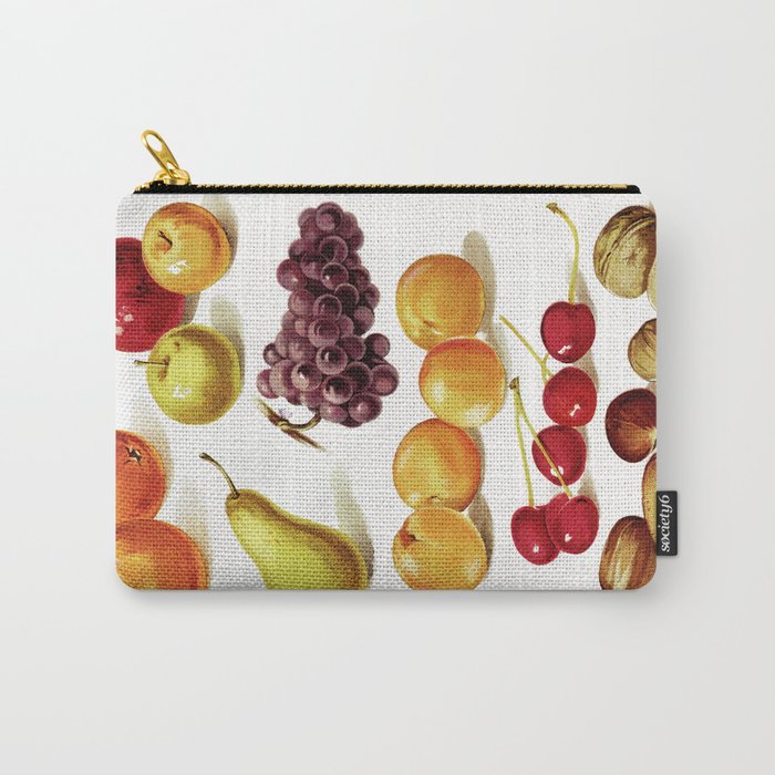 Vintage Fruit and Nut Artwork from Our Little Book for Little Folks Carry-All Pouch
