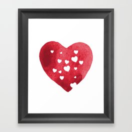 Red Hearts Framed Art Print