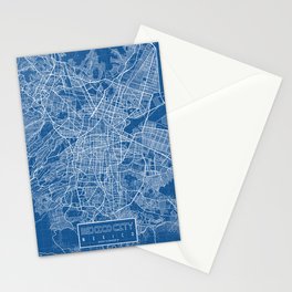 Mexico City Map - Blueprint Stationery Card