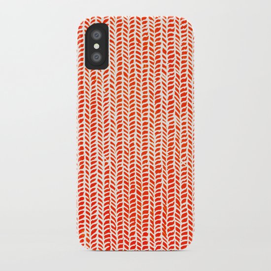 Stockinette Orange iPhone Case
