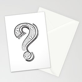That is the question-mark Stationery Cards | Graphicdesign, Questionmark, Decorative, Abstract, Retro, Black And White, Unique, Question, Digital, Modern 