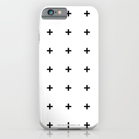 Black Plus on White /// www.pencilmeinstationery.com iPhone & iPod Case