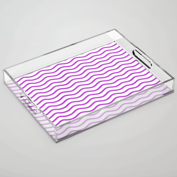 pink wave pattern Acrylic Tray