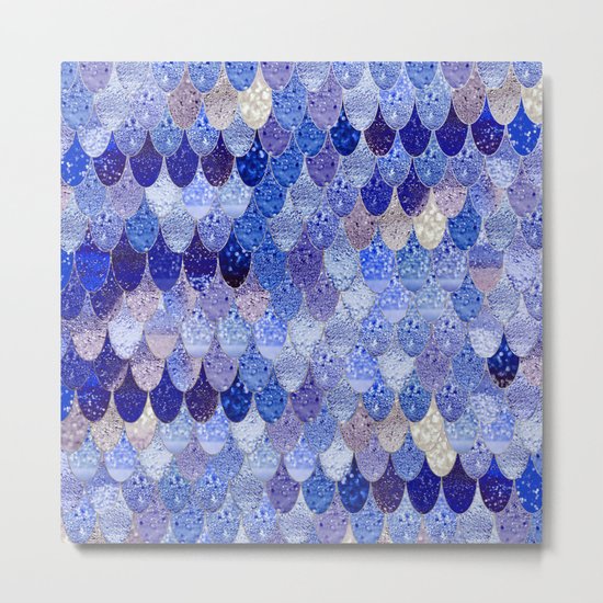 SUMMER MERMAID ROYAL BLUE Metal Print