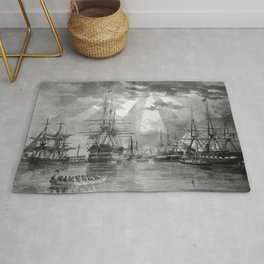Civil War Ships of the United States Navy Rug