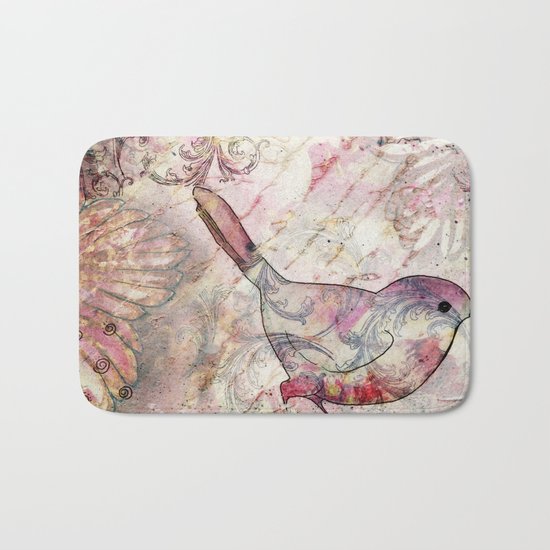 Sweet autumn birdie Bath Mat