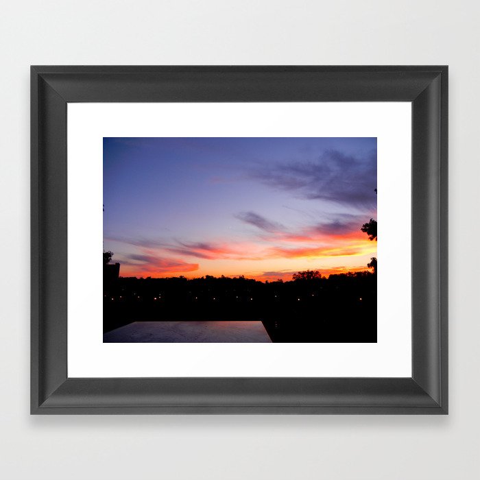 Sunset in Blacksburg Framed Art Print