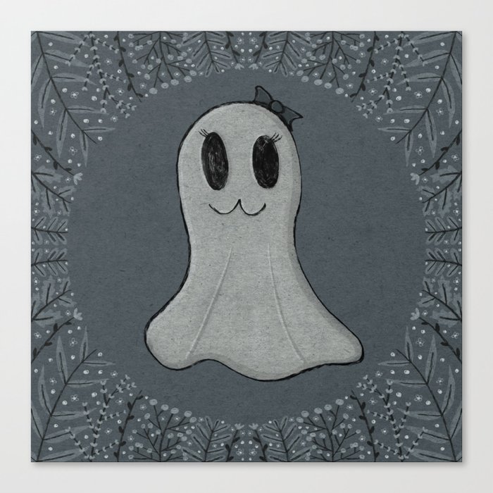 Spooky Ghost Girl Canvas Print