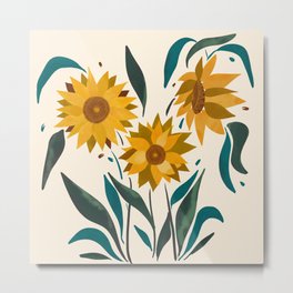 Sunflower in my garden Metal Print | Autumn, Leaves, American, Holiday, Sun, Vintage, Bright, Midwestern, Yellow, Sunflowers 