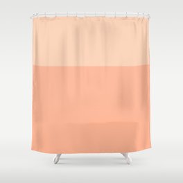 Peachy Color Block Shower Curtain