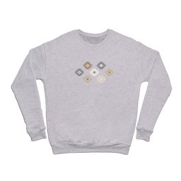 Geometric Aztec - Neutral Brown and Gray Crewneck Sweatshirt