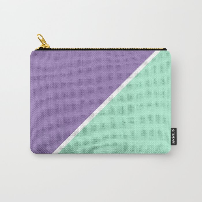 Lavender and Mint Abstract Carry-All Pouch