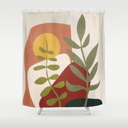 Two Abstract Branches Shower Curtain