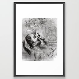 The Kissing Framed Art Print