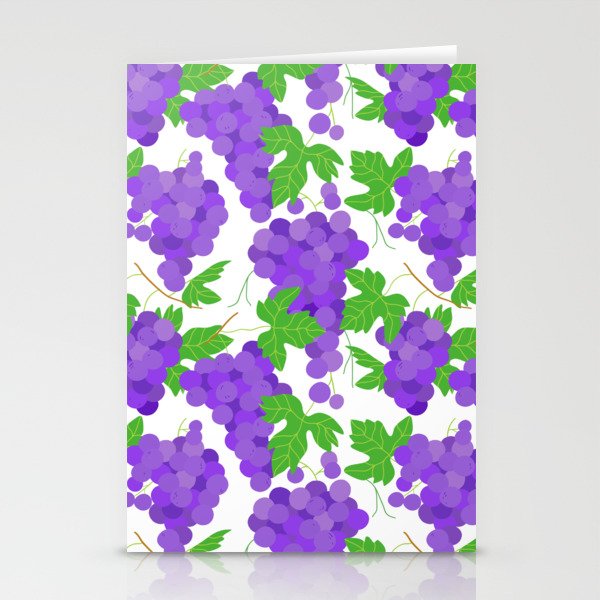 Grape fruit seamless pattern illustration Stationery Cards