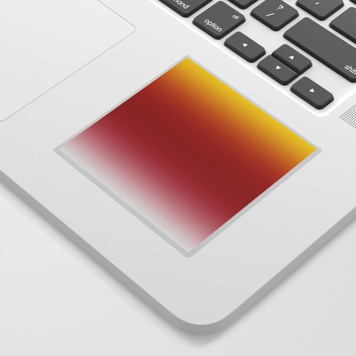 Sitting Bull - Yellow Red White Color Gradient Sticker